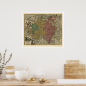 Luxemburg - Europaparte 1712 Poster (Küche)