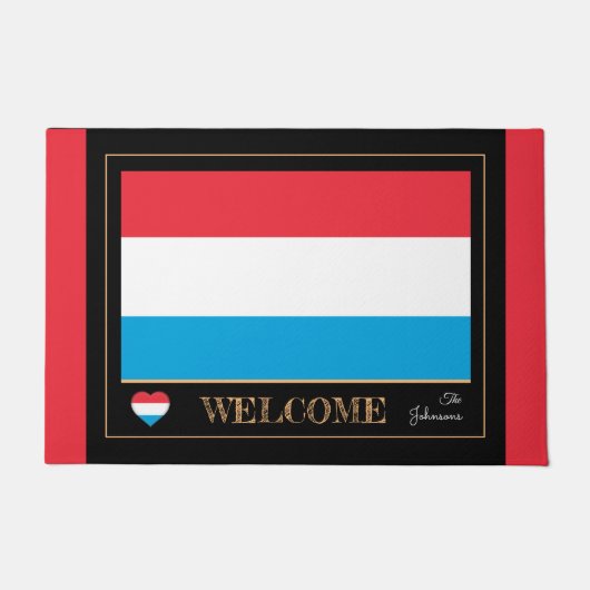 Luxemburg & Flag Haus matten/sport Willkommen Fußmatte (Vorderseite)