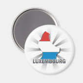 Luxemburg Flag Map 2.0 Magnet (Vorderseite/Rückseite)