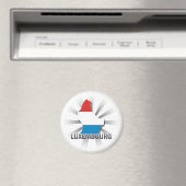 Luxemburg Flag Map 2.0 Magnet (In Situ (Geschirrspüler))