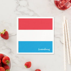 Luxemburg & Flag Party Fashion / Sportfans Serviette