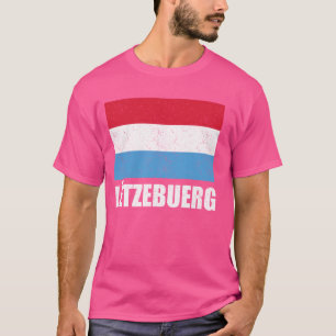 Luxemburg-Flagge Grunge Vintage-Souvenir Luxemburg T-Shirt