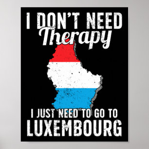 Luxemburg Flagge I Urlaub Luxemburg Poster