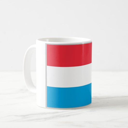 Luxemburg - Flagge - Kaffeetasse (Vorderseite Links)