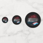 Luxemburg-Flagge Konfetti (Rückseiten)