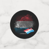 Luxemburg-Flagge Konfetti (Klein Vorderseite)