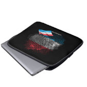 Luxemburg-Flagge Laptopschutzhülle (Vorne Knopf)
