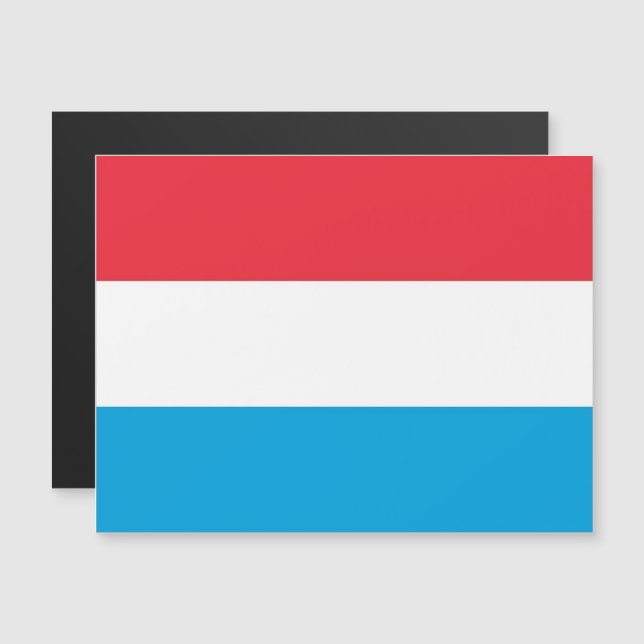 Luxemburg - Flagge - Magnetkarte (Vorne/Hinten)