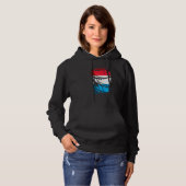Luxemburg-Flagge mit kaputtem oder zerrissenem Sto Hoodie (Vorne ganz)