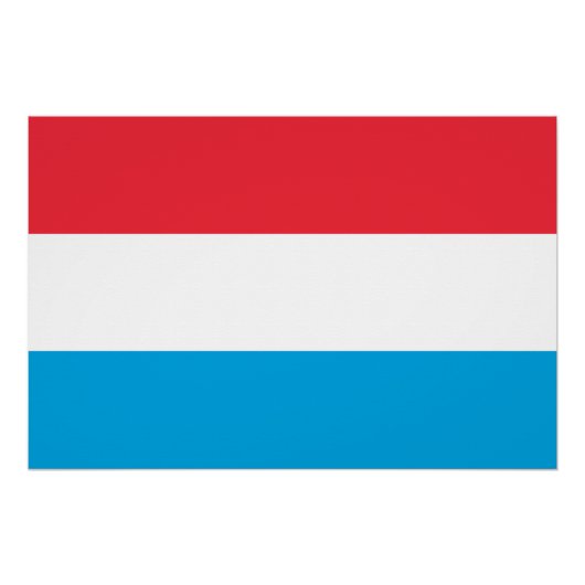 Luxemburg-Flagge Poster (Vorderseite)