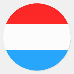 Luxemburg-Flagge Runder Aufkleber