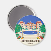 Luxemburg-Gärten Frankreich Magnet (Vorderseite/Rückseite)