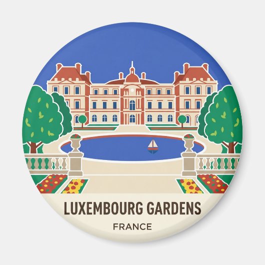 Luxemburg-Gärten Frankreich Magnet (Vorne)