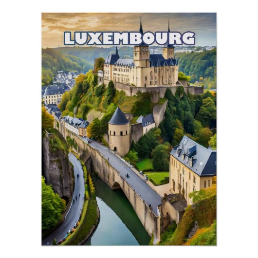 Luxemburg, Hügel und Hügel Poster (Vorderseite)