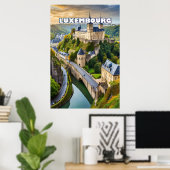 Luxemburg, Hügel und Hügel Poster (Heimbüro)
