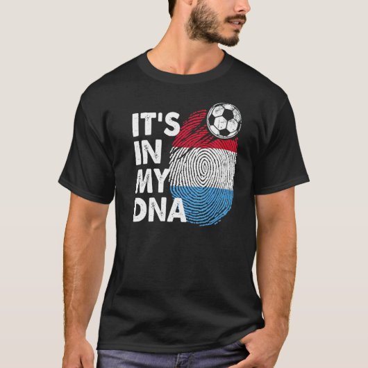 Luxemburg in meinem Flaggenteam der Dna Luxemburg  T-Shirt (Vorderseite)