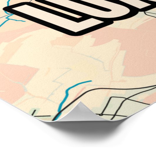 Luxemburg-Karte-Poster Poster (Ecke)