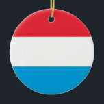 Luxemburg kennzeichnen Verzierung Keramikornament<br><div class="desc">Verzierung mit der Flagge von Luxemburg.</div>