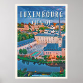 Luxemburg, kosmopolitische und mehrsprachige Stadt Poster (Vorne)