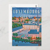 Luxemburg, kosmopolitische und mehrsprachige Stadt Postkarte (Vorne/Hinten)