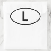 Luxemburg ‚L‘ Ovaler Aufkleber (Tasche)