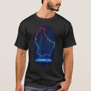 LUXEMBURG Landesumriss Flagge T-Shirt