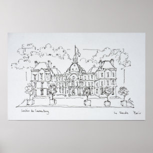 Luxemburg-Palast  Rue de Vaugirard, Paris Poster