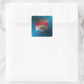 Luxemburg Quadratischer Aufkleber (Tasche)