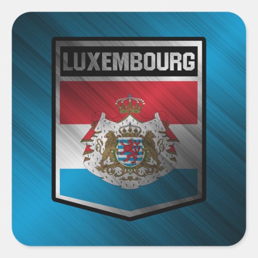 Luxemburg Quadratischer Aufkleber (Vorderseite)