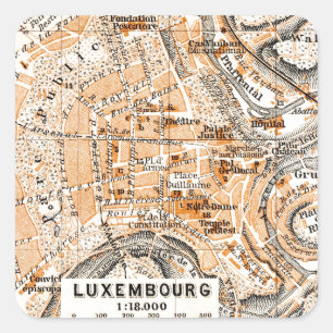 Luxemburg Quadratischer Aufkleber
