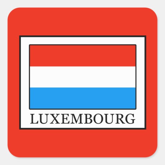 Luxemburg Quadratischer Aufkleber (Vorderseite)