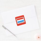 Luxemburg Quadratischer Aufkleber (Umschlag)