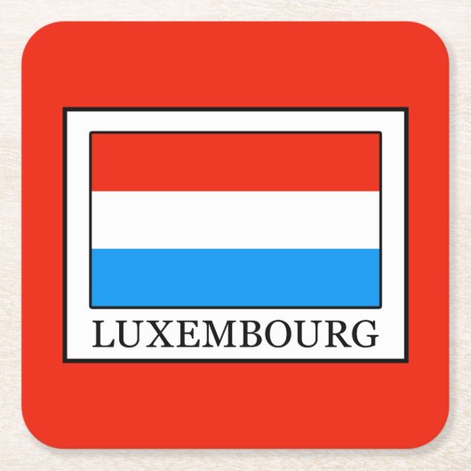 Luxemburg Rechteckiger Pappuntersetzer (Vorderseite)