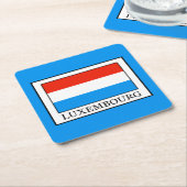 Luxemburg Rechteckiger Pappuntersetzer (angewinkelt)