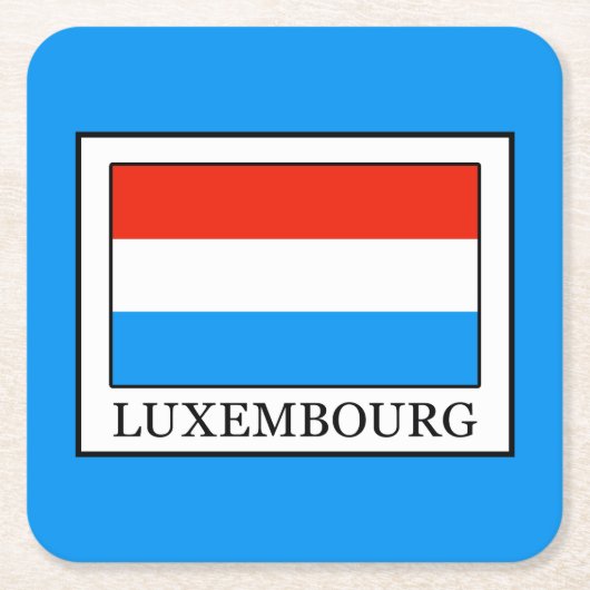Luxemburg Rechteckiger Pappuntersetzer (Vorderseite)