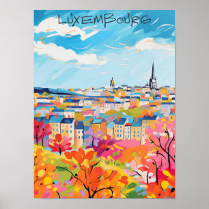 Luxemburg Reise Stadt Wandkunstmalerei Ästhetik Poster