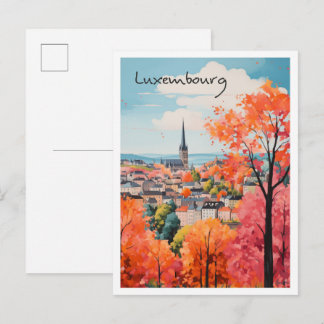 Luxemburg Reisen im Vintage-Stil Postkarte