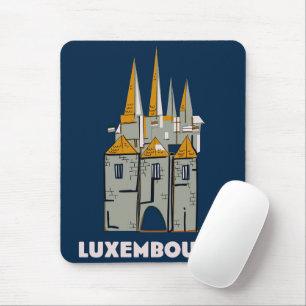 Luxemburg Retro-Reiseplakat Mousepad