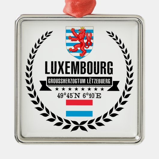 Luxemburg Silbernes Ornament (Vorne)
