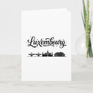 Luxemburg Skyline Reise Urlaub Outfits Karte
