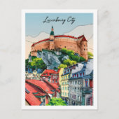 Luxemburg Stadt Berühmter Reiseort Postkarte (Vorderseite)