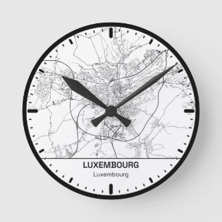 Luxemburg Uhr Stadt Linienkunst