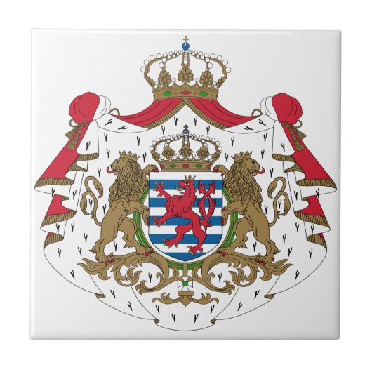 Luxemburg-Wappen Fliese (Vorderseite)
