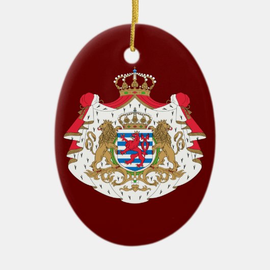 Luxemburg-Wappen Keramikornament (Vorne)