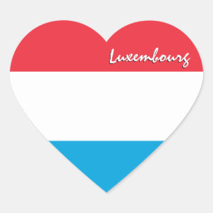 Luxemburger Aufkleber, Herz, Liebe, Luxemburger Fl Herz-Aufkleber