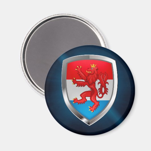 Luxemburger Emblem Magnet (Vorderseite/Rückseite)