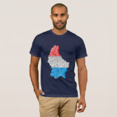 Luxemburger Flagcolor-Map-T - Shirt (Vorne ganz)