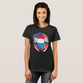 Luxemburger Flagge Amerikas Stolz auf mein Luxembu T-Shirt (Vorne ganz)