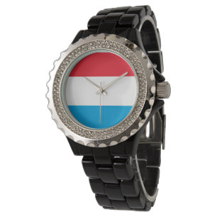 Luxemburger Flagge Armbanduhr