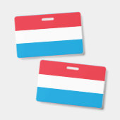Luxemburger Flagge Ausweis (Vorder- & Rückseite)